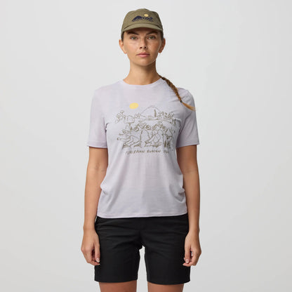Fjallraven Womens Hoja Lugnt Wool T-shirt Classic Fossil