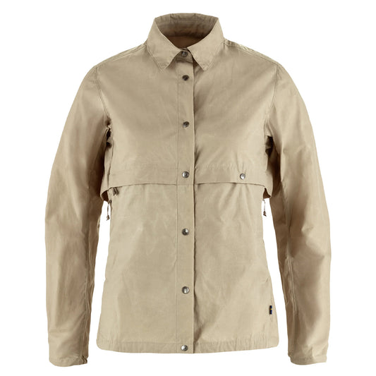 Fjallraven Womens Hoja Rider's Wind Jacket Fossil - The Sporting Lodge