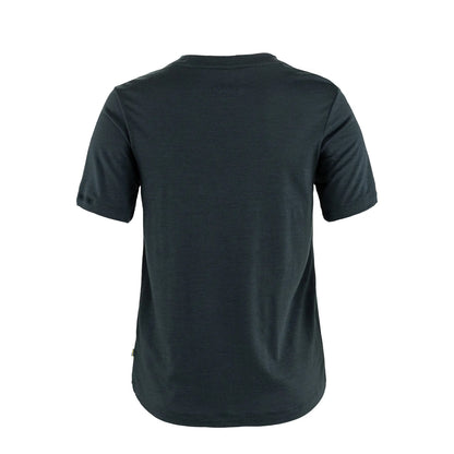 Fjallraven Womens Hoja Wool T-shirt Dark Navy - The Sporting Lodge