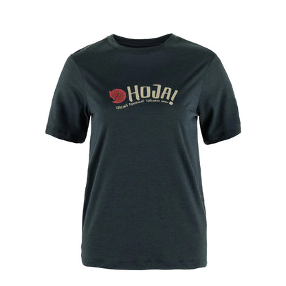 Fjallraven Womens Hoja Wool T-shirt Dark Navy - The Sporting Lodge
