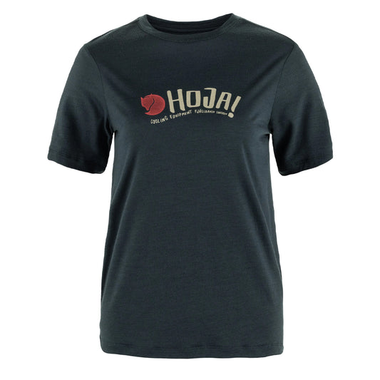 Fjallraven Womens Hoja Wool T-shirt Dark Navy