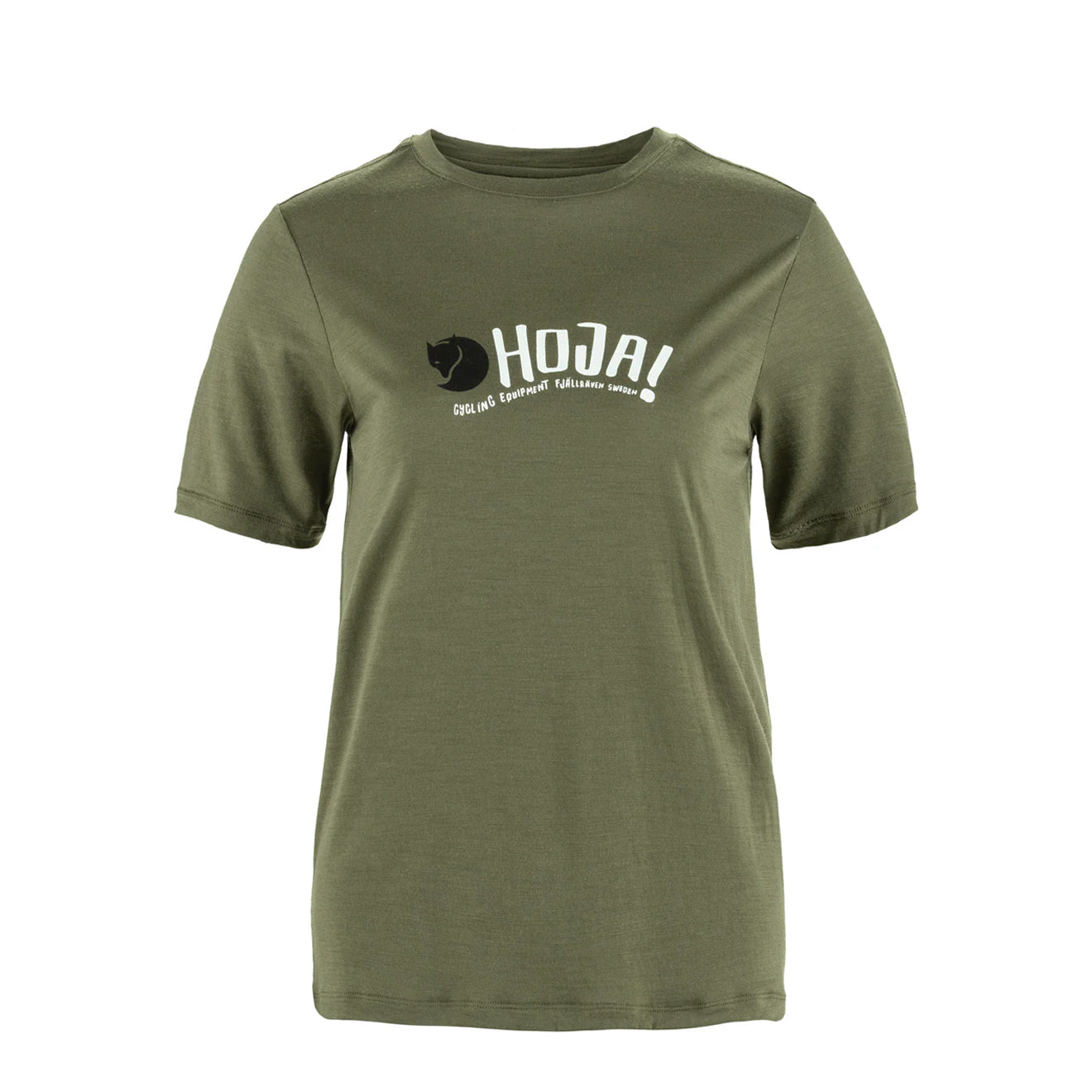 Fjallraven Womens Hoja Wool T-shirt Laurel Green - The Sporting Lodge