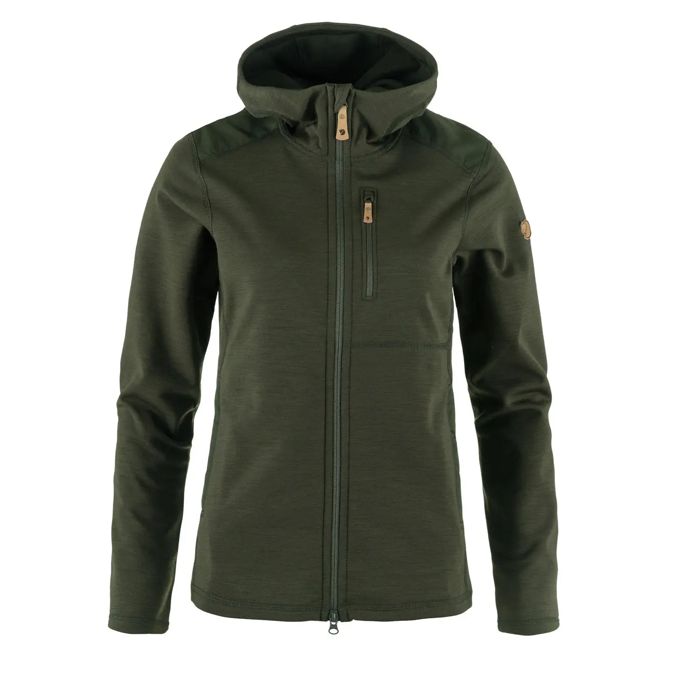 Fjallraven Womens Keb Fleece Hoodie Deep Forest - The Sporting Lodge