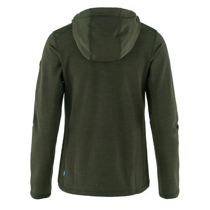 Fjallraven Womens Keb Fleece Hoodie Deep Forest - The Sporting Lodge