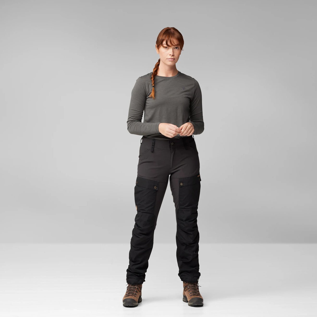 Fjallraven Womens Keb Trousers Curved Short Black