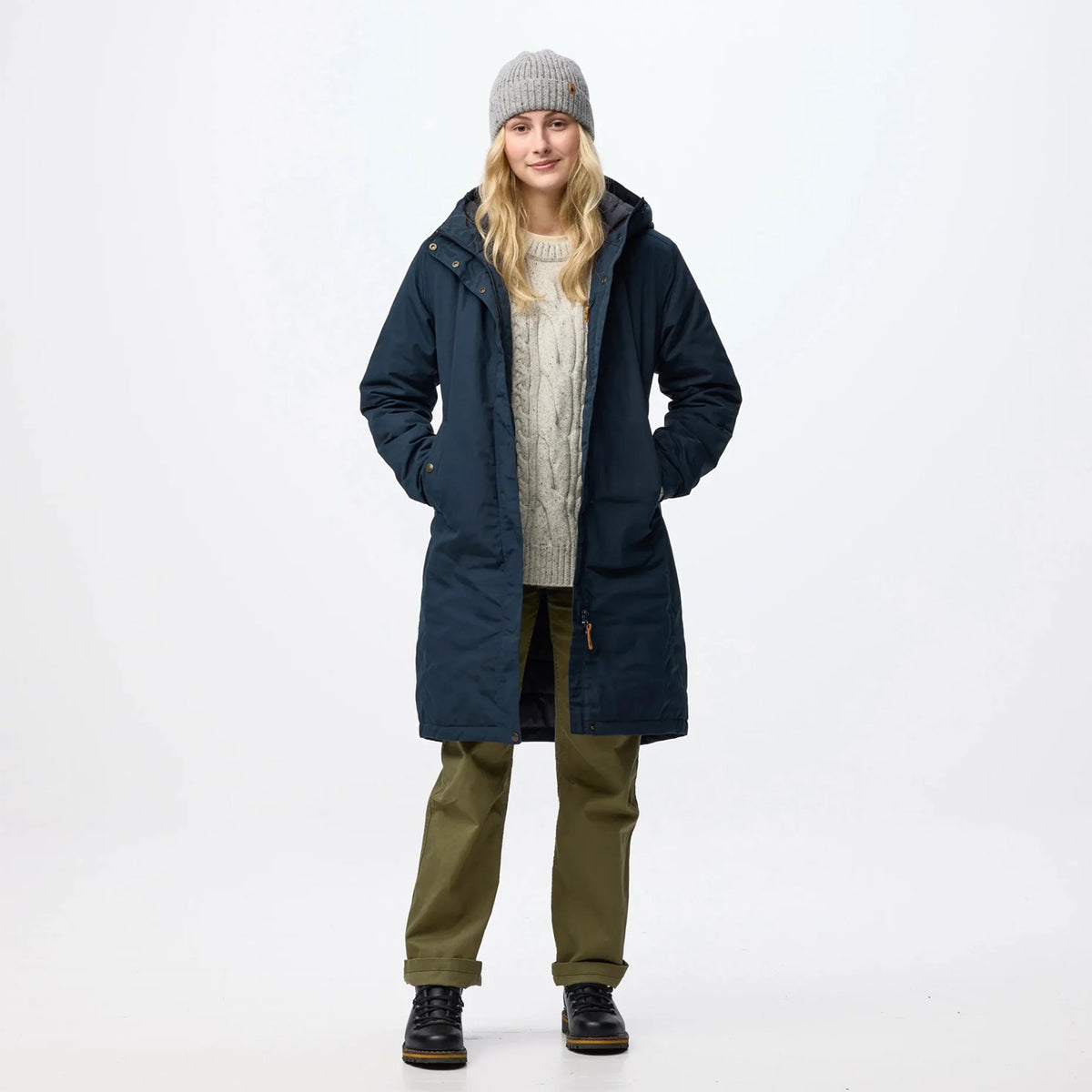 Fjallraven Womens Kiruna Hydratic Padded Parka Dark Navy