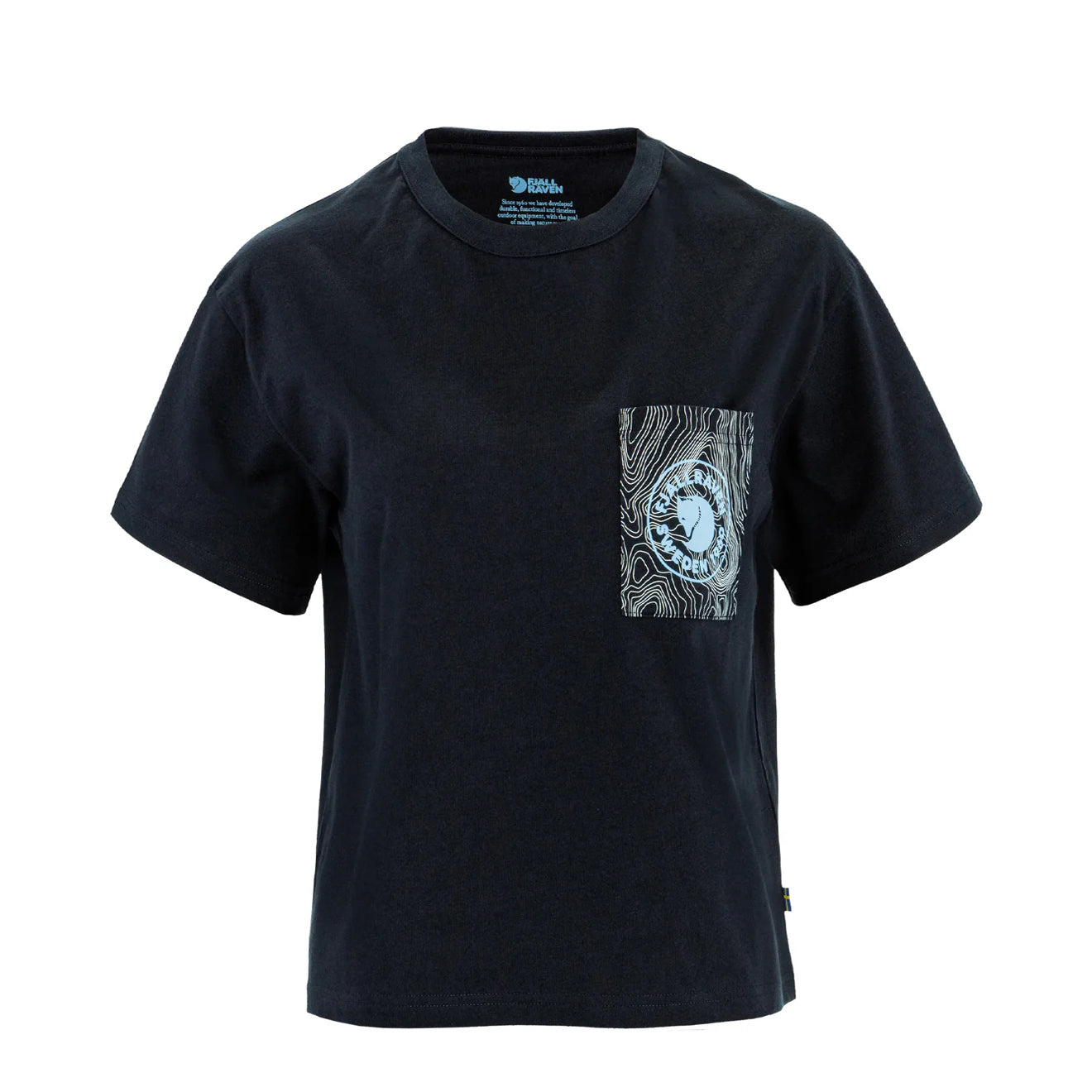 Fjallraven Womens Logo Pocket T-Shirt Dark Navy