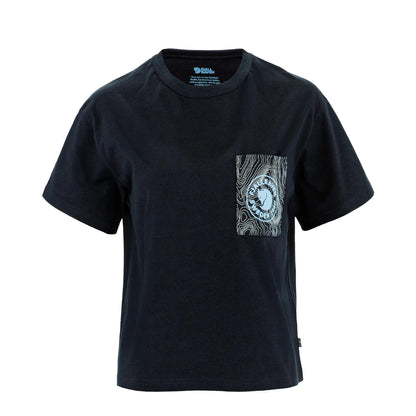 Fjallraven Womens Logo Pocket T-Shirt Dark Navy