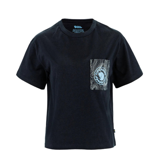 Fjallraven Womens Logo Pocket T-Shirt Dark Navy