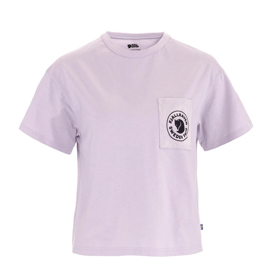Fjallraven Womens Logo Pocket T-Shirt Lavender Mist