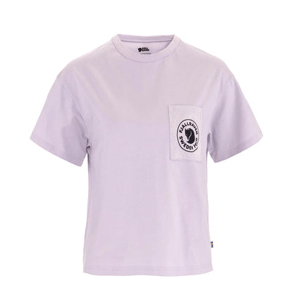 Fjallraven Womens Logo Pocket T-Shirt Lavender Mist - The Sporting Lodge