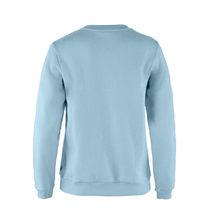 Fjallraven Womens Logo Sweater Breeze Blue / Patina Green