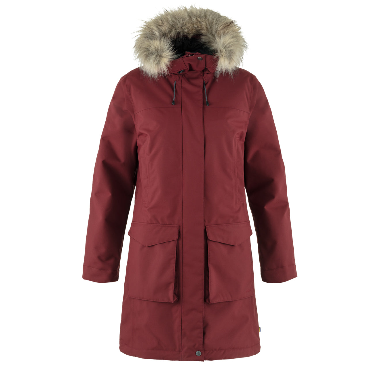 Fjallraven Womens Nuuk Lite Parka Bordeaux Red - The Sporting Lodge