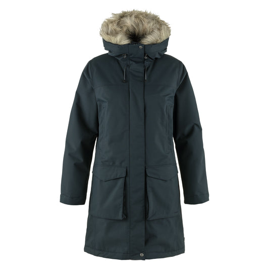 Fjallraven Womens Nuuk Lite Parka Dark Navy - The Sporting Lodge