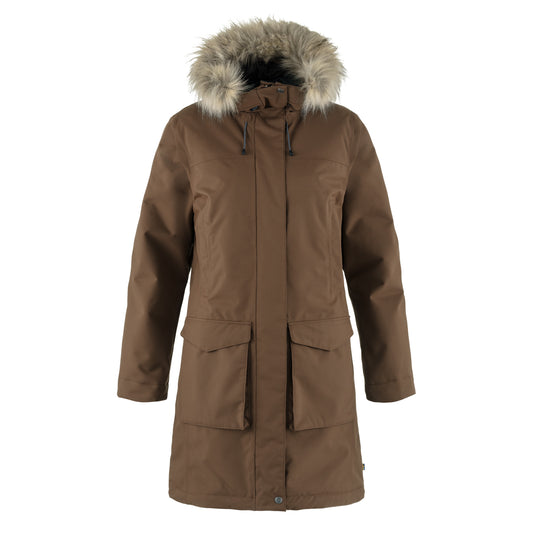 Fjallraven Womens Nuuk Lite Parka Dark Oak - The Sporting Lodge
