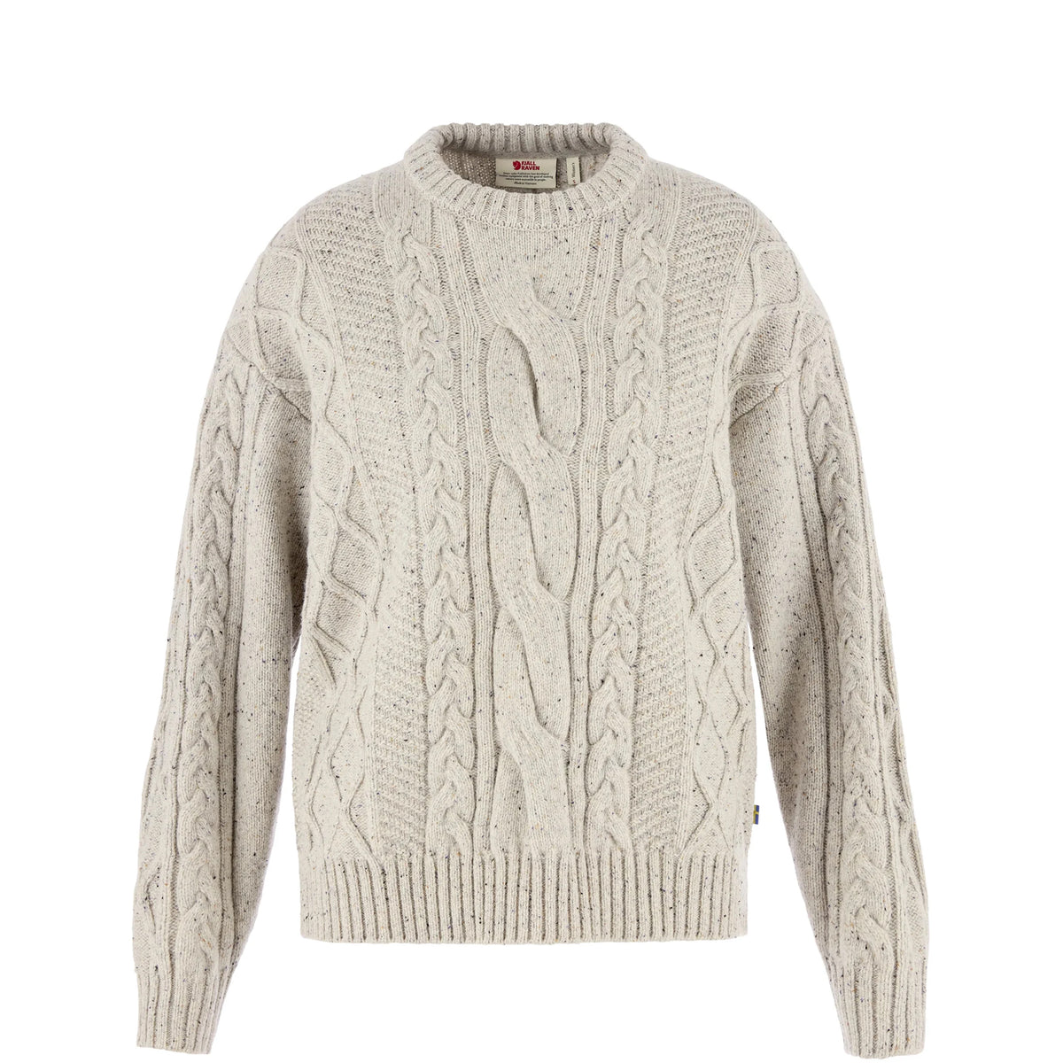 Fjallraven Womens Ovik Cable Knit Chalk White
