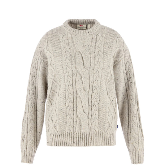 Fjallraven Womens Ovik Cable Knit Chalk White