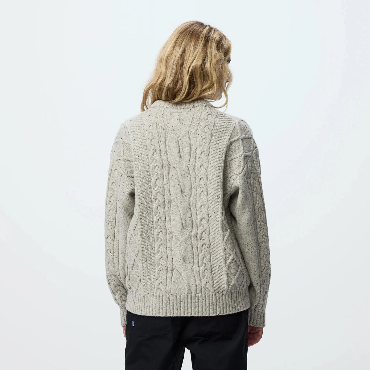 Fjallraven Womens Ovik Cable Knit Chalk White
