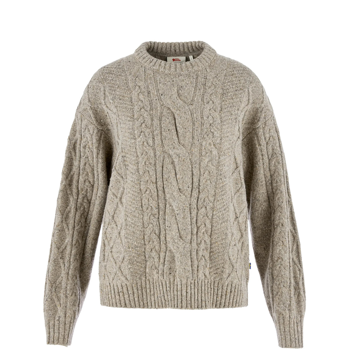 Fjallraven Womens Ovik Cable Knit Fog