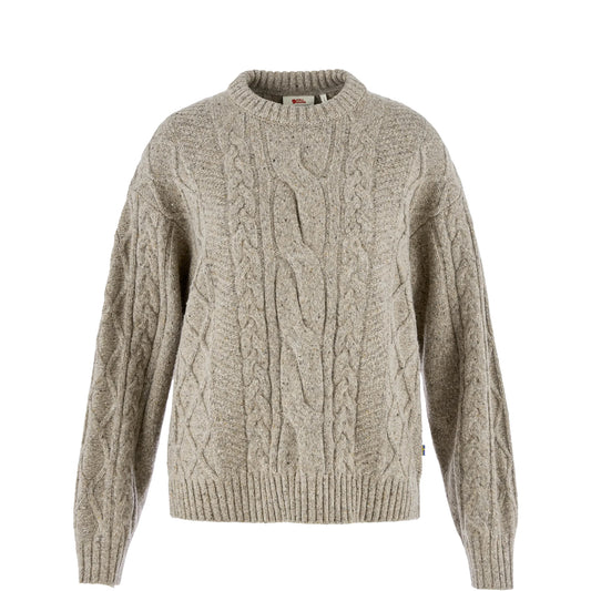 Fjallraven Womens Ovik Cable Knit Fog