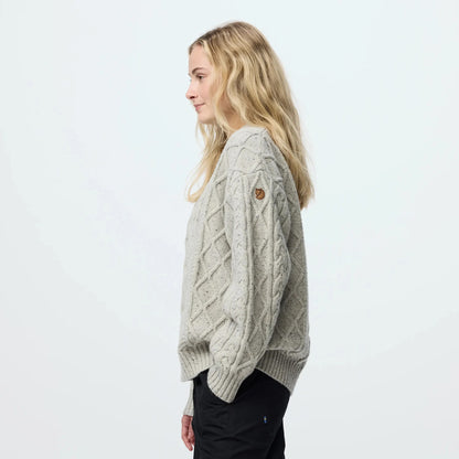 Fjallraven Womens Ovik Cable Knit Fog