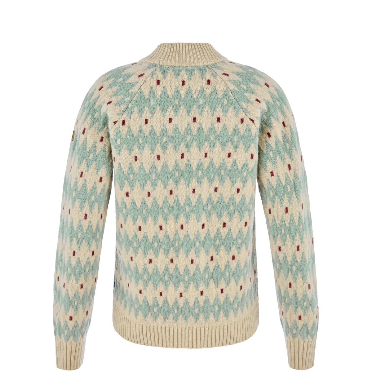 Fjallraven Womens Ovik Jacquard Knit Light Beige / Misty Green