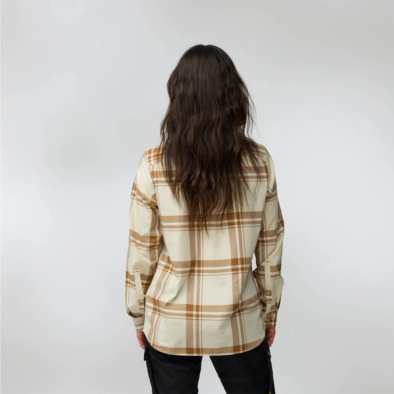 Fjallraven Womens Ovik Lite Flannel Shirt Chalk White / Fossil