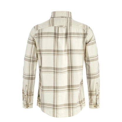 Fjallraven Womens Ovik Lite Flannel Shirt Chalk White / Fossil