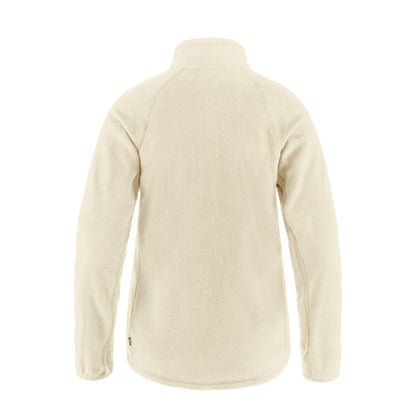 Fjallraven Womens Ovik Lite Fleece Half Zip Chalk White
