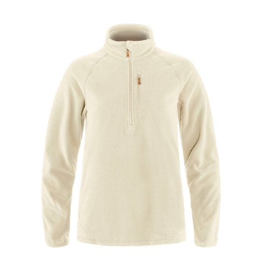 Fjallraven Womens Ovik Lite Fleece Half Zip Chalk White