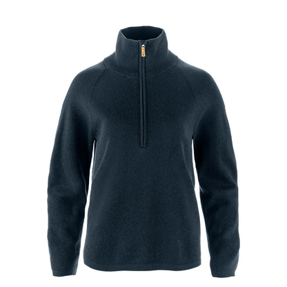 Fjallraven Womens Ovik Lite Half Zip Dark Navy