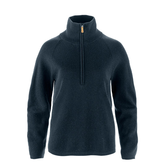 Fjallraven Womens Ovik Lite Half Zip Dark Navy