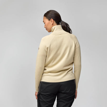 Fjallraven Womens Ovik Lite Half Zip Light Beige