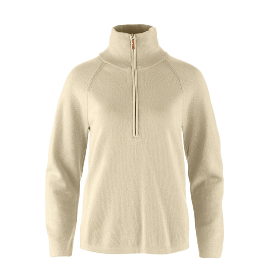 Fjallraven Womens Ovik Lite Half Zip Light Beige