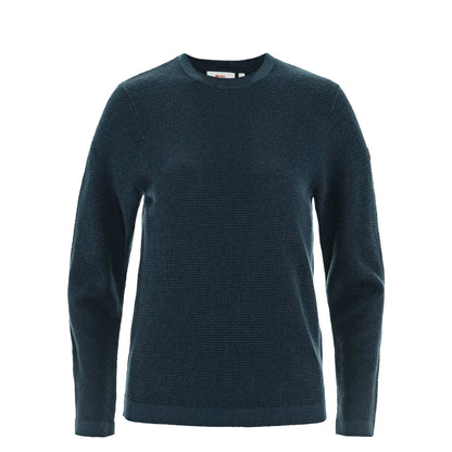 Fjallraven Womens Ovik Lite Knit Sweater Dark Navy