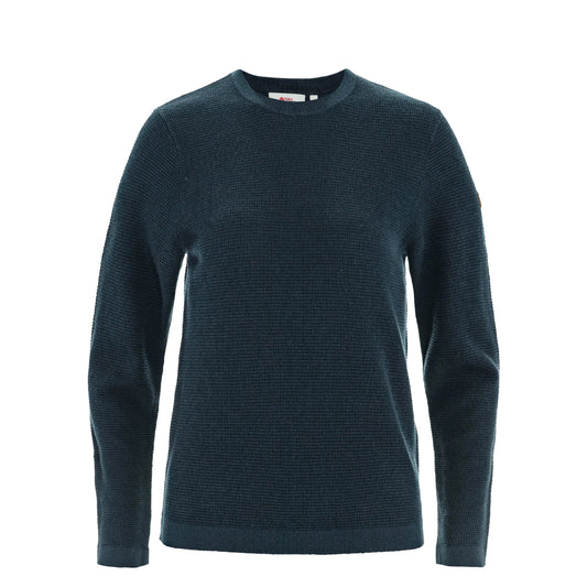 Fjallraven Womens Ovik Lite Knit Sweater Dark Navy