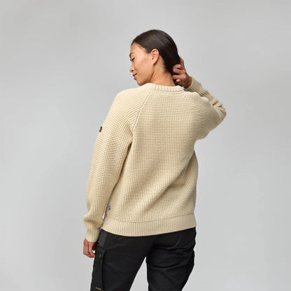Fjallraven Womens Ovik Waffle Knit Light Beige