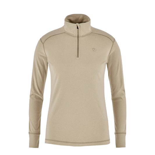 Fjallraven Womens Skare Half Zip Microfleece Fossil