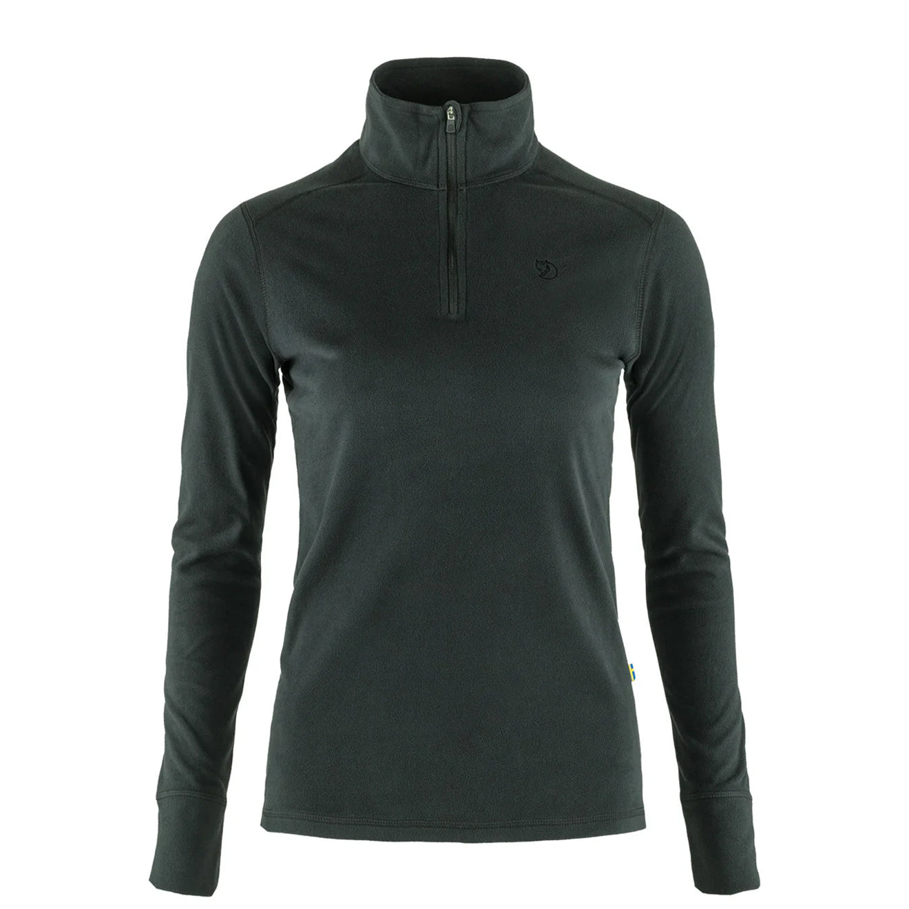 Fjallraven Womens Skare Microfleece Half Zip Black - The Sporting Lodge