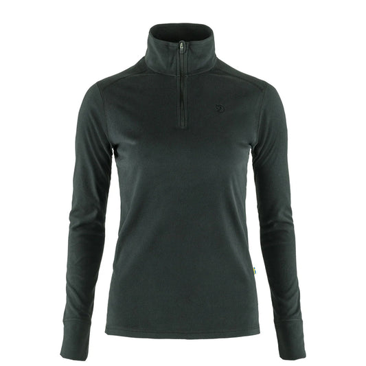 Fjallraven Womens Skare Microfleece Half Zip Black - The Sporting Lodge