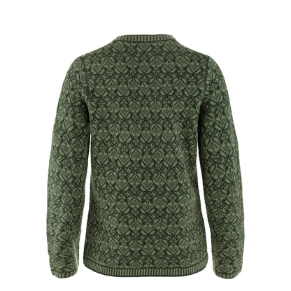 Fjallraven Womens Snow Round Neck Sweater Deep Forest