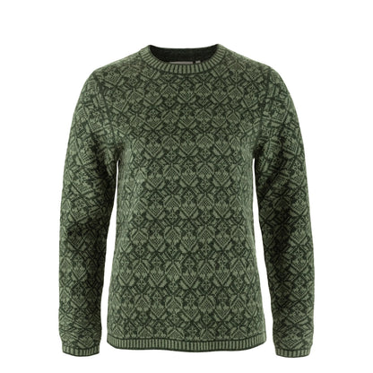 Fjallraven Womens Snow Round Neck Sweater Deep Forest