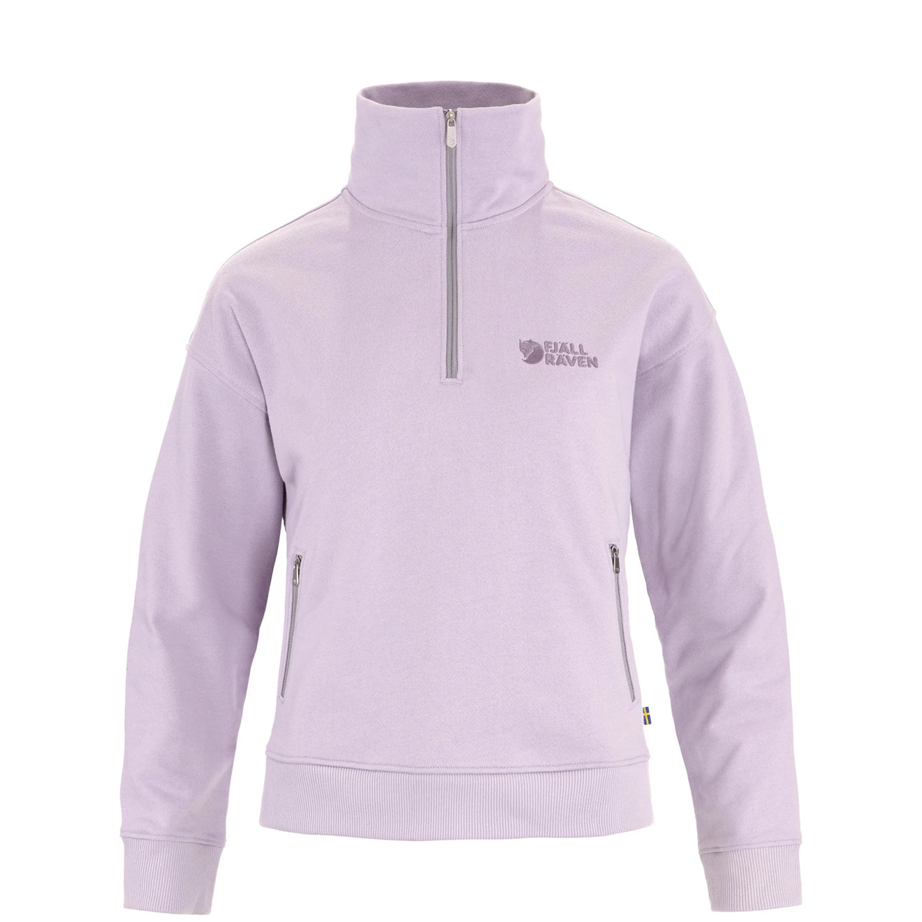 Fjallraven Womens Vardag Half Zip Sweater Lavender Mist - The Sporting Lodge