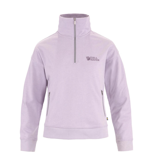 Fjallraven Womens Vardag Half Zip Sweater Lavender Mist - The Sporting Lodge