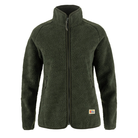Fjallraven Womens Vardag Pile Fleece Deep Forest - The Sporting Lodge