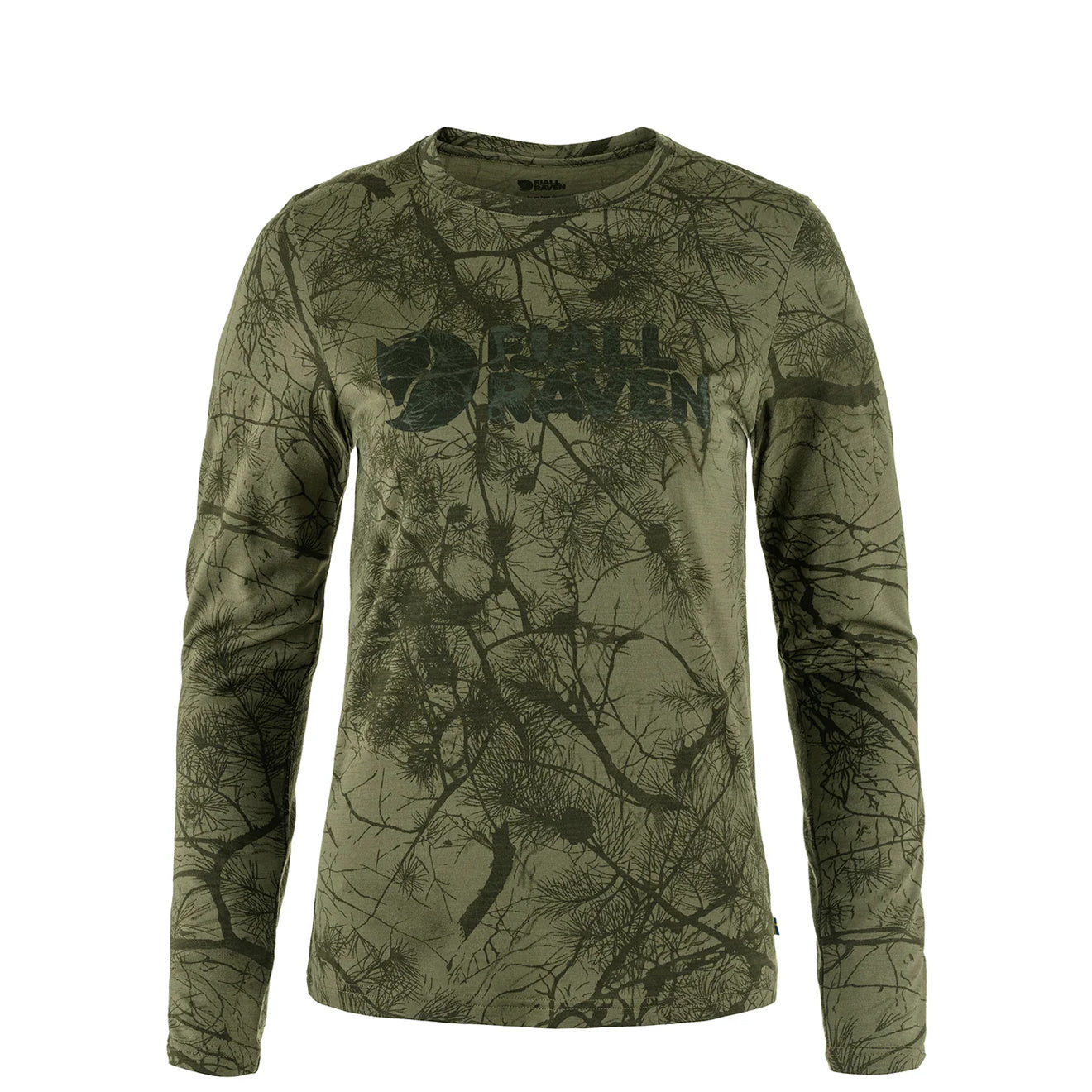 Fjallraven Womens Varmland Wool LS Green Camo