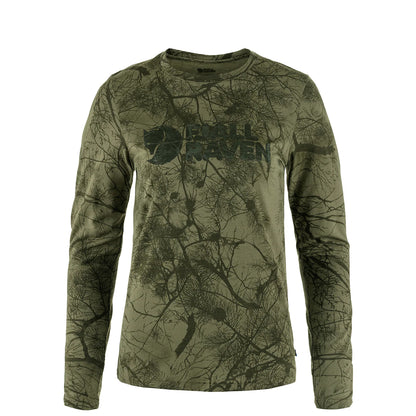 Fjallraven Womens Varmland Wool LS Green Camo