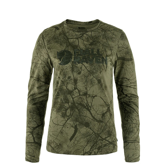 Fjallraven Womens Varmland Wool LS Green Camo