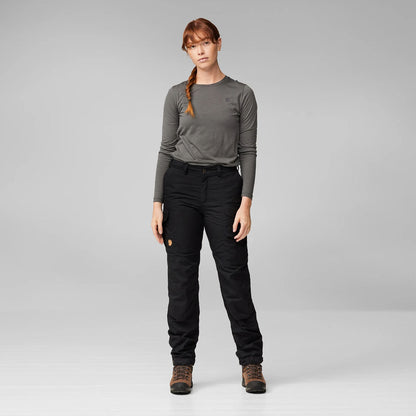 Fjallraven Womens Vidda Pro Trousers Short Dark Grey / Black - The Sporting Lodge