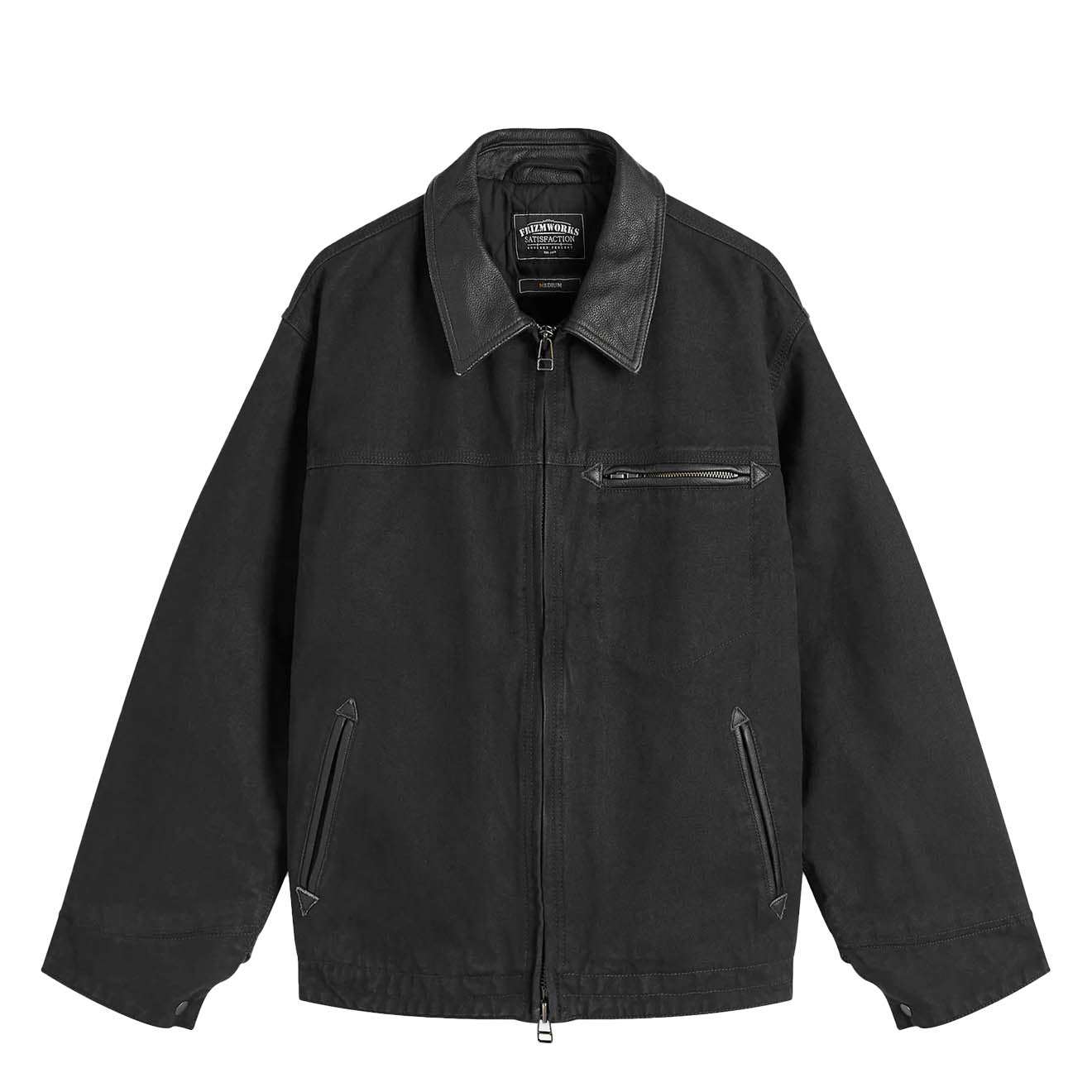 ジャケット・アウター HEAVY CANVAS DESTROYED WORK JACKET BLACK Frizmworks Heavy Canvas Destroyed Work Jacket Black – The Sporting